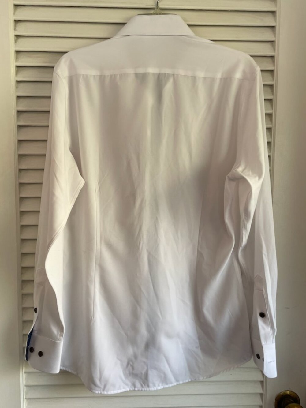 NWT State & Liberty The Springer Athletic Fit Shirt Sz M White with Navy Accents - Picture 5 of 16